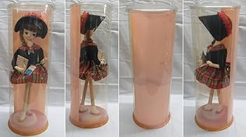 Amazon | S1昭和レトロ さくら人形 高さ約55cm赤 チェック 洋服 タグ付